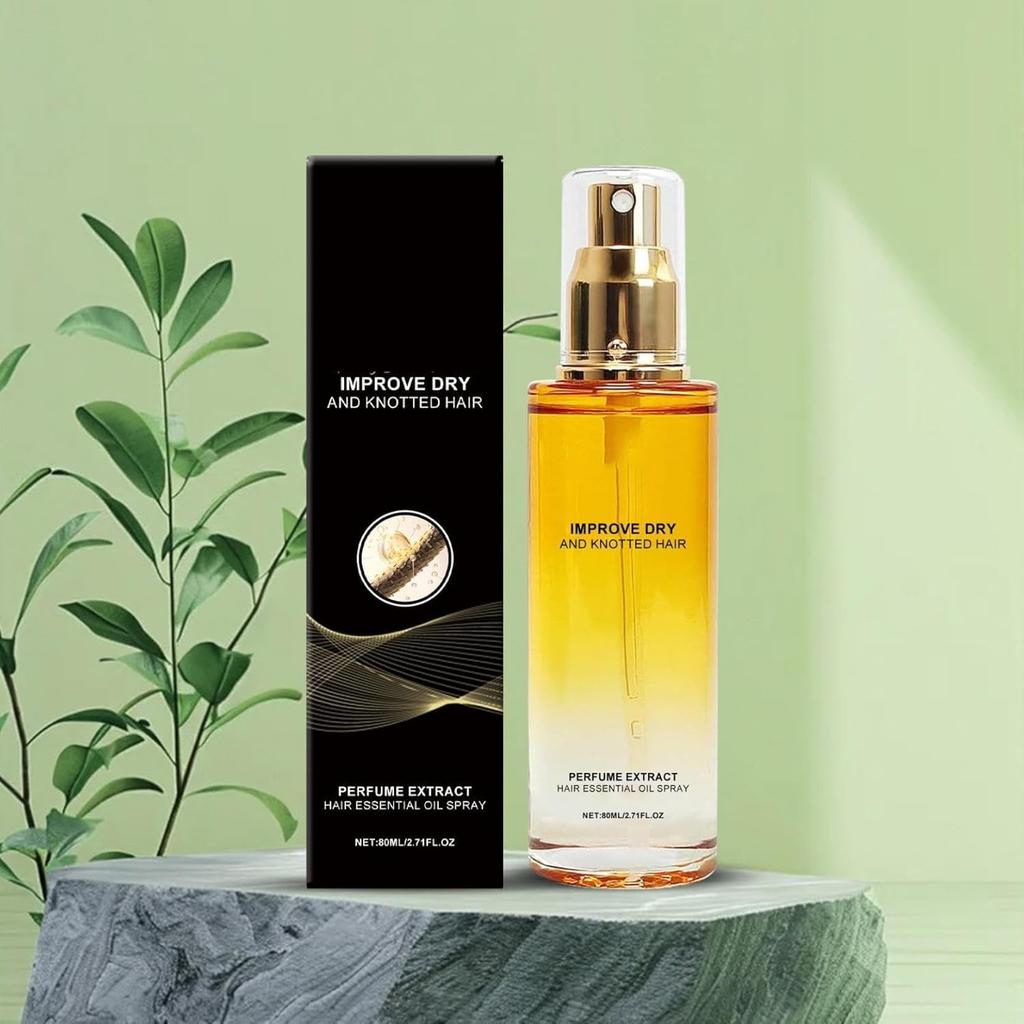 Conditioning Oil Spray, 80ml Conditioning Oil Spray Scalp, Scalp Hair Strengthener Leave-Ln Conditioner, Gently Nourishes Smooth Hair