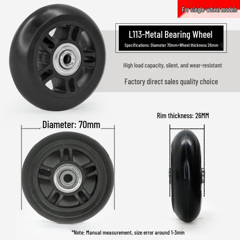 Universal Wheel Replacement for Luggage Suitcase: Leather Caster Rubber Roller Rim Repair Accessories