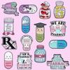 Pill Cartoon Creative Series Metal Brooch Set Whimsical Alphabet Pin Collection For Fashionable Lovers Accessory