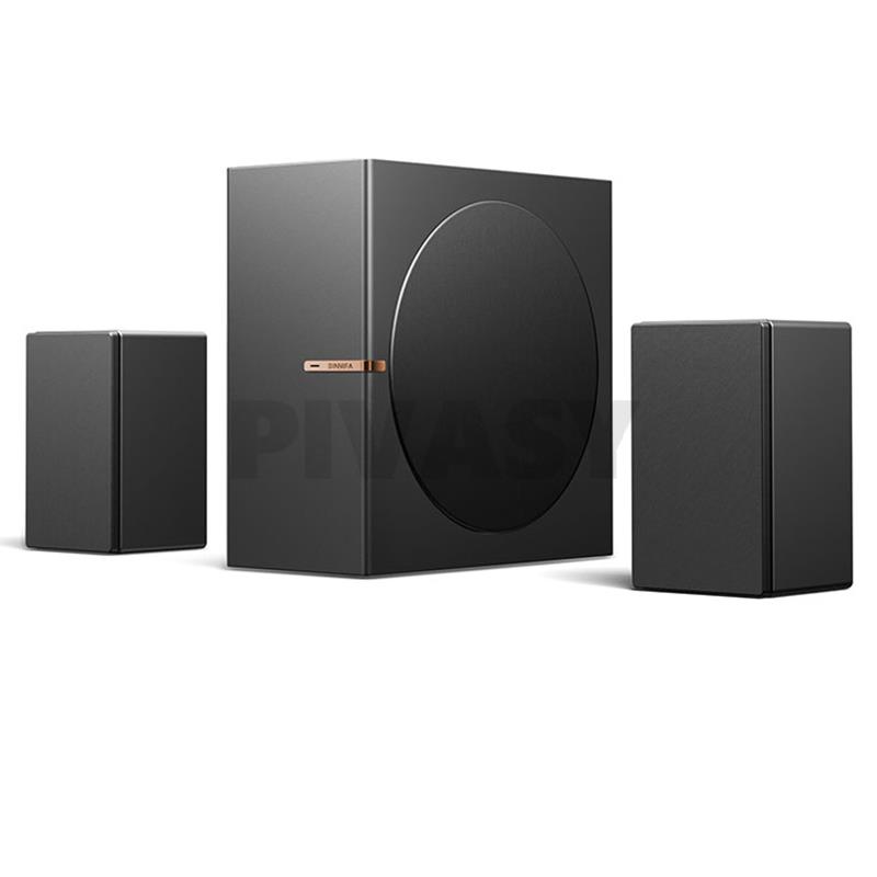 8 Inch High Power Wooden Bass Speaker Full-Range Subwoofer Bluetooth Speaker 2.1 Active Speaker For Computer TV Home Desktop Set