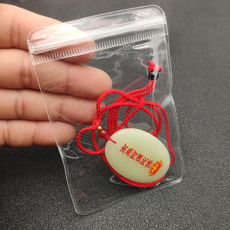 Luminous Oval Namo Amitabha Pendant Necklace Temple Gift