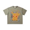 260 GSM Double Yarn 32 Count 100% Cotton Pokemon V22 Pikachu Print Unisex Heavy Cotton T Shirt