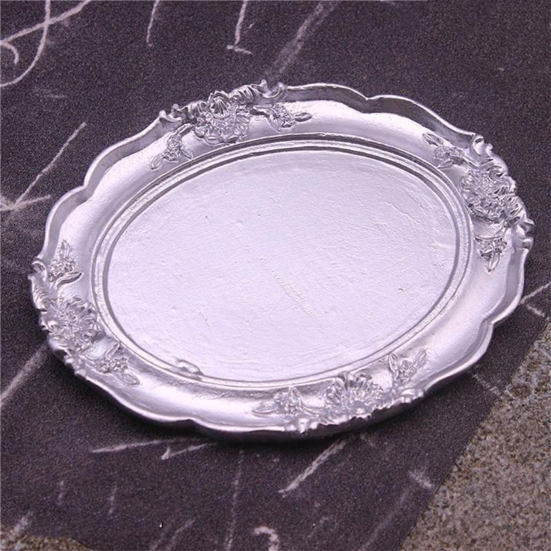 Smooth Elliptical Display Tray Nonslip Design Plate For Jewelry Storage And Organization Resin Trinket Dish