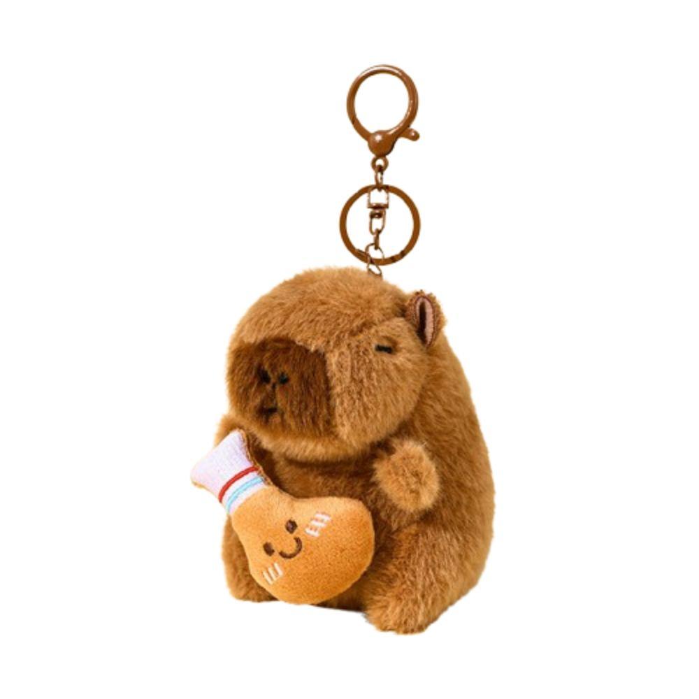 Bag Hanging Capybara Keychain Cute Plush Doll Lovely Capybara Key Pendant Jewelry Gift