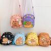 1 Piece  Multifunctional Storage Bag Capybara Printed Crossbody Bag Cute Doll Portable Chest Bag Kawaii Kids Gift