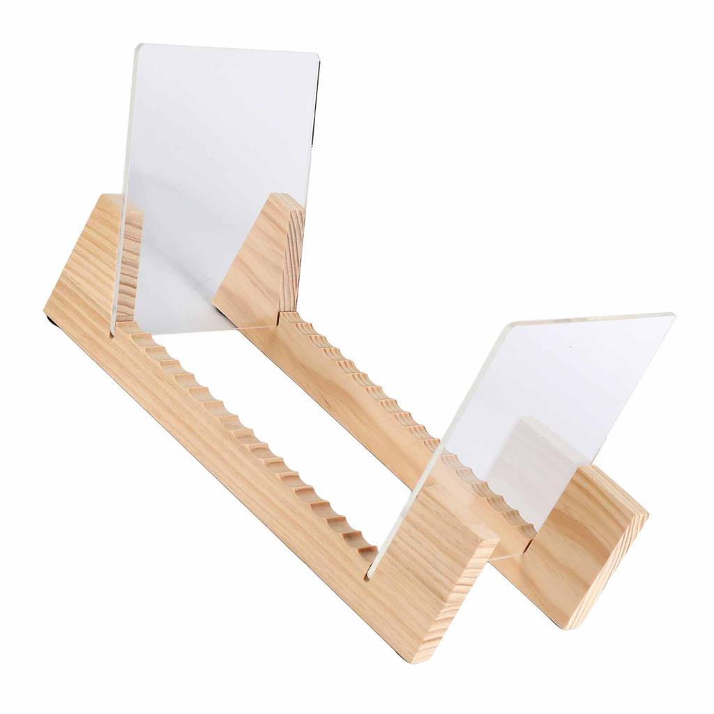 Suport Rack din Lemn pentru Depozitare Discuri Vinil, Suport Modern pentru CD-uri Stivuibil, Raft pentru Depozitare Discuri