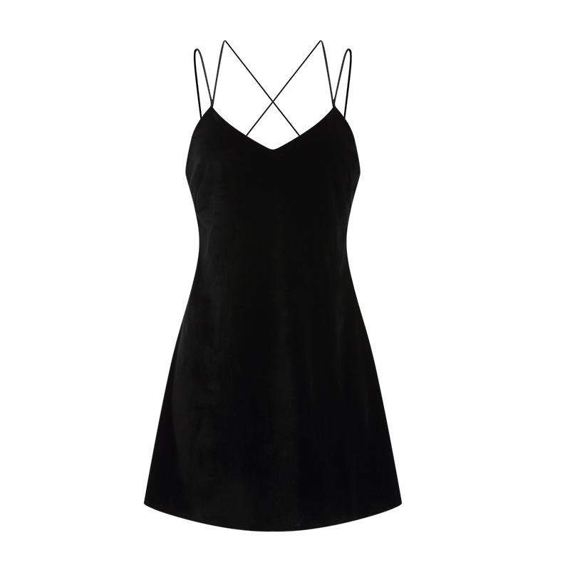 Women's Velvet Comfy Cami Sleep Dress with Open Front Robe Lounge Set