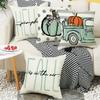 Linen Pumpkin Truck Party Decoration Throw Pillow Cover Autumn Sofa Bedroom Living Room Printed Cushion Pillow