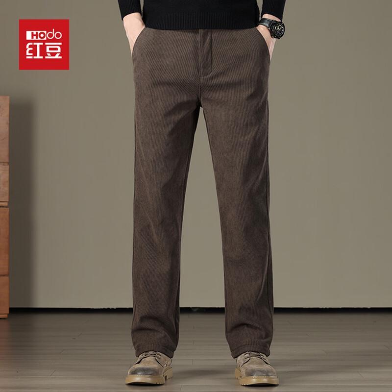 Hodo Men s Fleece-Lined Corduroy Straight-Leg Casual Pants 34