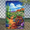 Vintage Metal Wall Poster – Floral Garden Decor, 20x30cm