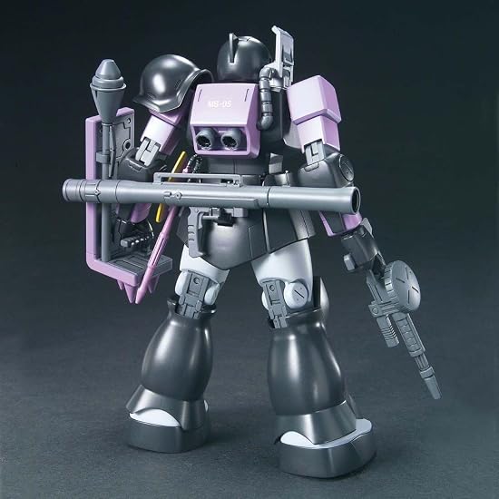 BANDAI SPIRITS HGUC Mobile Suit Gundam Zaku I (Black Tri-Stars Custom) 1/144 Scale Color-Coded Plast