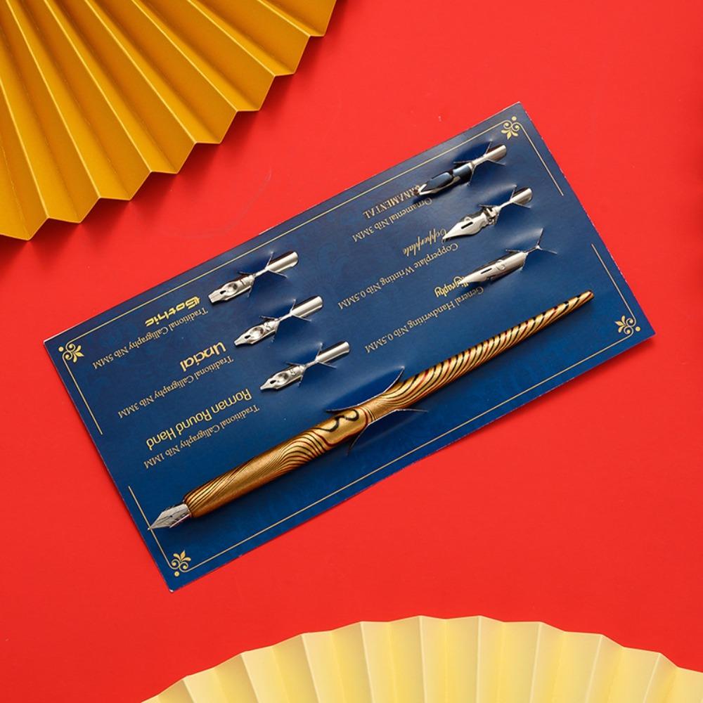 Stainless Steel Tip Dip Pen Kit With Holder Comic Dip Pen Portable Signature Pen  Students