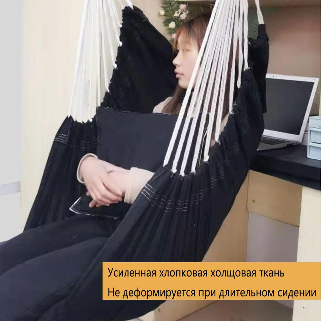 Upgrade Hammock Chair, Portable Heavy-Duty Canvas Swing Chair for Indoor/Outdoor, Dorm, Bedroom, Balcony, Patio, 330lbs Capacity, Hanging Swing Chair