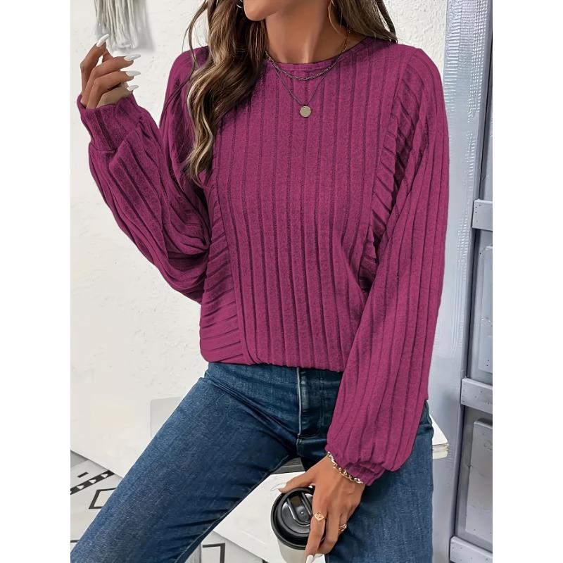 1pc Elegant Women'S Solid Color Casual Sweater Tee, Polyester Knit Fabric, Crew Neck, Sleeveless, Regular Length, for Spring/Fall Season