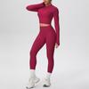 High-Waist Thumb-Hole Zipper Yoga Jacket and Butt-Lifting Leggings Set