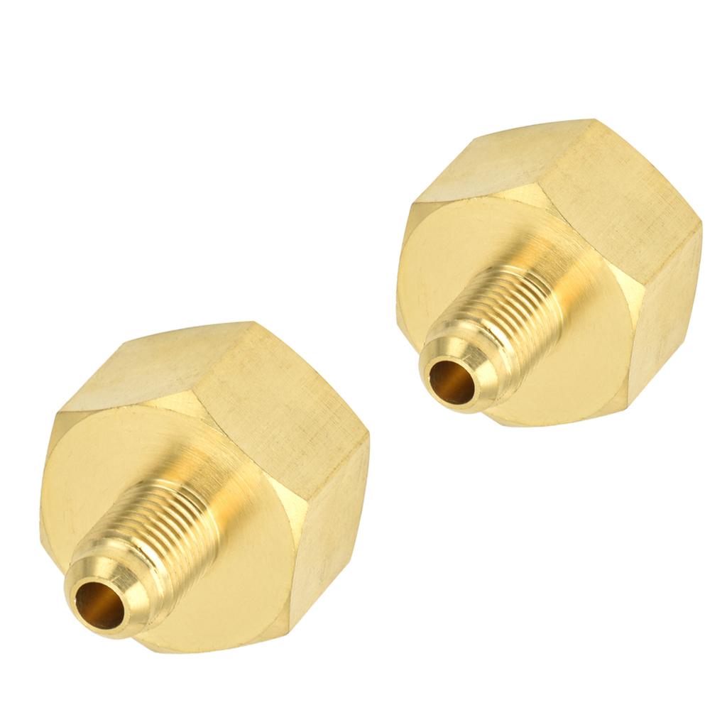 2PCS W21 To 1 4 SAE Refrigerant Charging Adapter Brass HVAC Converter Connector for R32 R134a R407a R404a R422a R422d