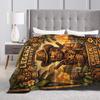 Chuck Norris Warm Blanket  Camping Plush Throw Blanket Pattern Couch Chair Flannel Bedspread Sofa Bed Cover