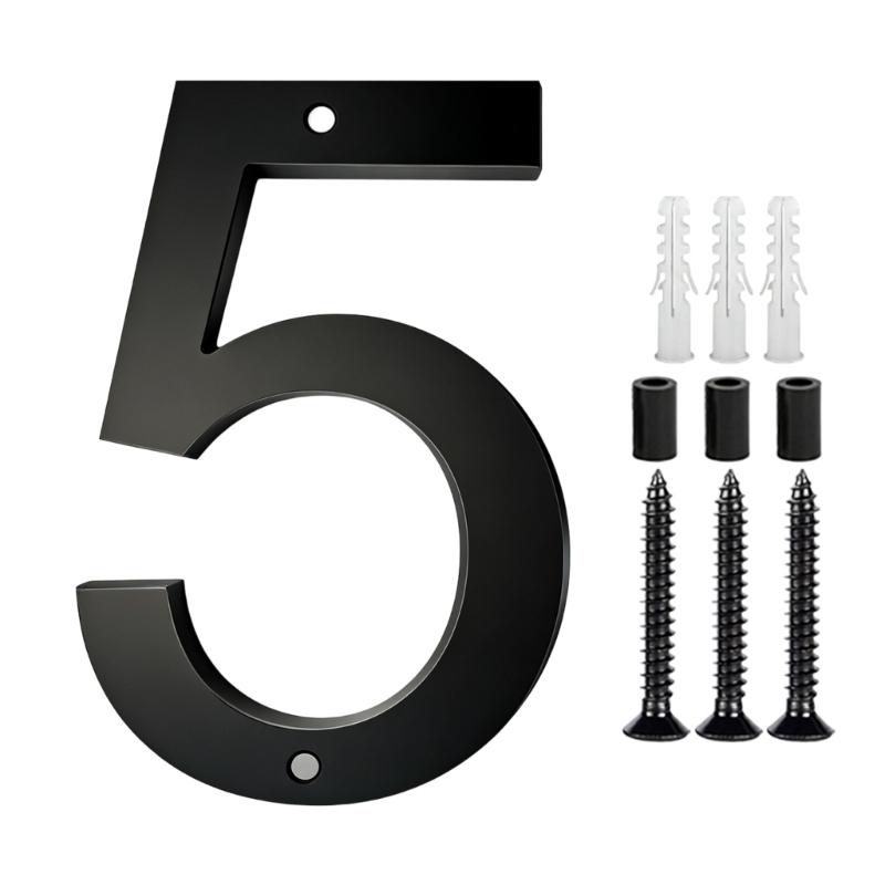 Modern Acrylic House Number Plate Door Label Number Plate Sign with Screw Modern Numbers Address Sign Easy Installation