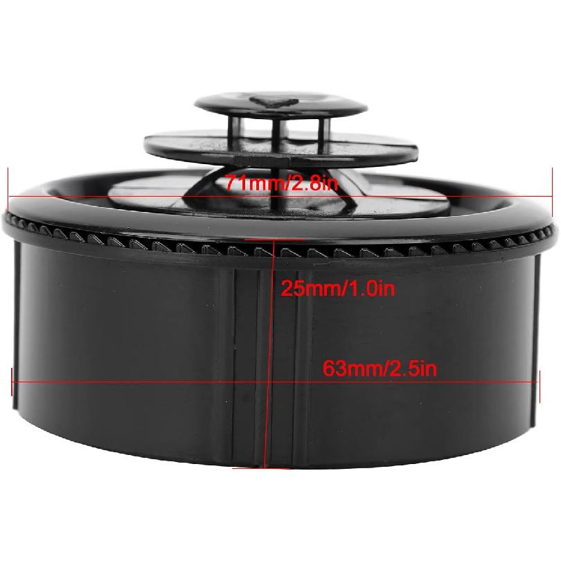 

Car Round Air Vent, Round Air Vent, 3mm/2.5in Dashboard Air Conditioning Deflector, A/C Vent Exhaust Outlet Grille for RVs Buses Boats