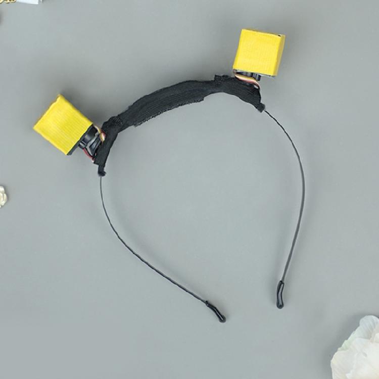 Dynamiczne Kocie Uszy Nakrycie Głowy Cosplay Halloween Party Akumulatorowa Opaska Kostiumowa