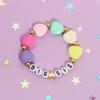 Big Sister Bracelets, Heart Charm Beads Stackable Bracelet Surfer Stretch Accessories Jewelry Gift for Big Sis