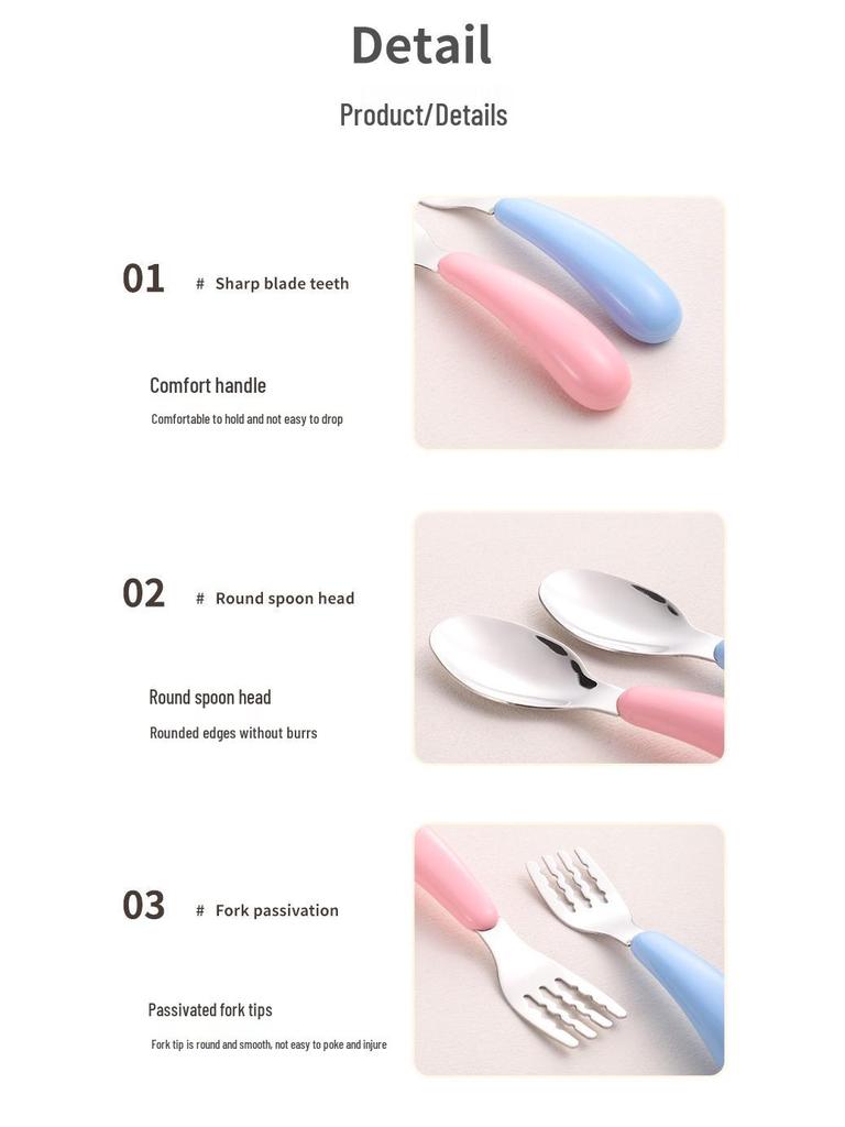 304 Stainless Steel Baby Divided Plate with Removable and Washable Cutlery