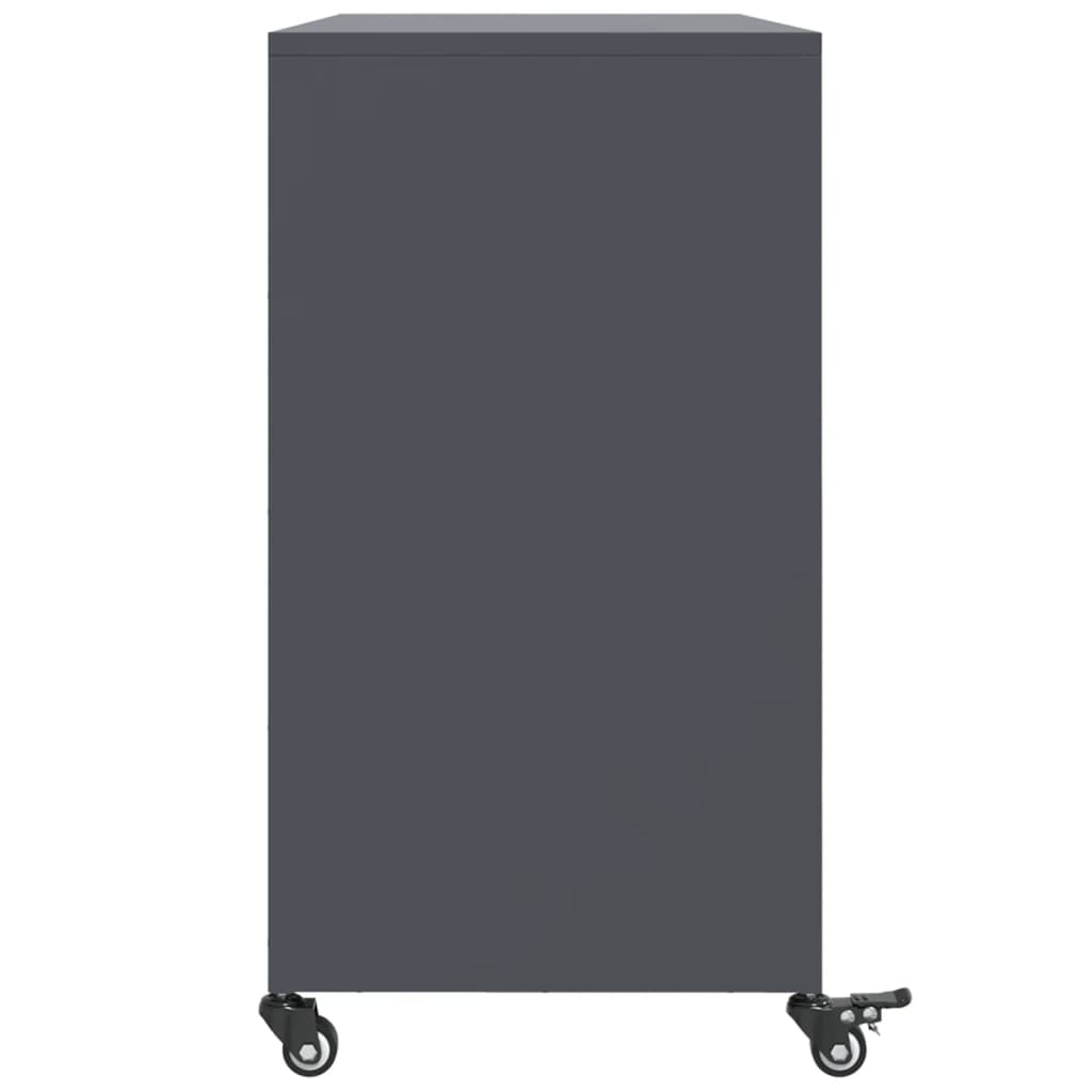 Sideboard Anthracite 100.5 X 39 X 72 Cm Steel