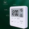 Electronic Temperature And Humidity Meter Household Desktop Small Clock Alarm Clock Digital Dry And Wet Thermometer