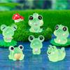 12 Cute Frog Resin Luminous Tree Elf Movie Character Garden Landscape Collection Gift Miniatures, Figurines, Decor, Bonsai, Ornaments,