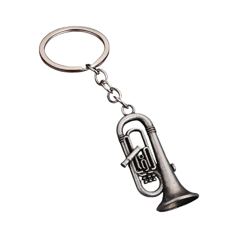 Winziger Saxophon-förmiger Schlüsselanhänger Hochwertige Metallkonstruktion Tolles Geschenk für einen Freund Saxophon-Schlüsselanhänger Taschenanhänger