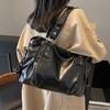 Retro Marke Geräumige Schultertasche Damen Luxus Einfarbige Klassische Umhängetasche Große Kapazität Stil Weiches PU-Leder Tragetasche