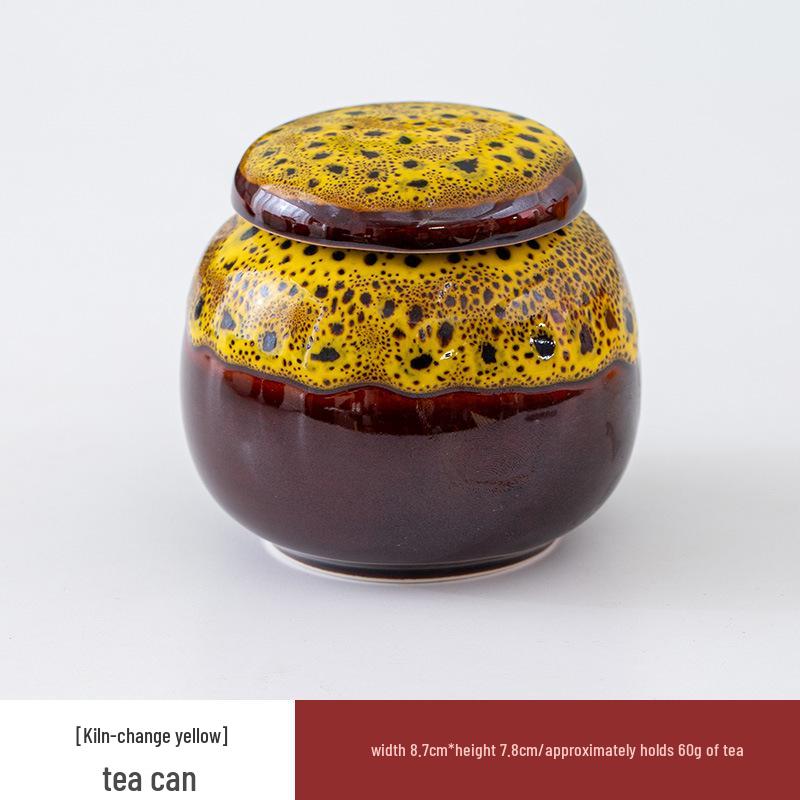 Multi-Color Ceramic Mini Jars for Tea, Incense, or Storage – Sealed and Engraved Design