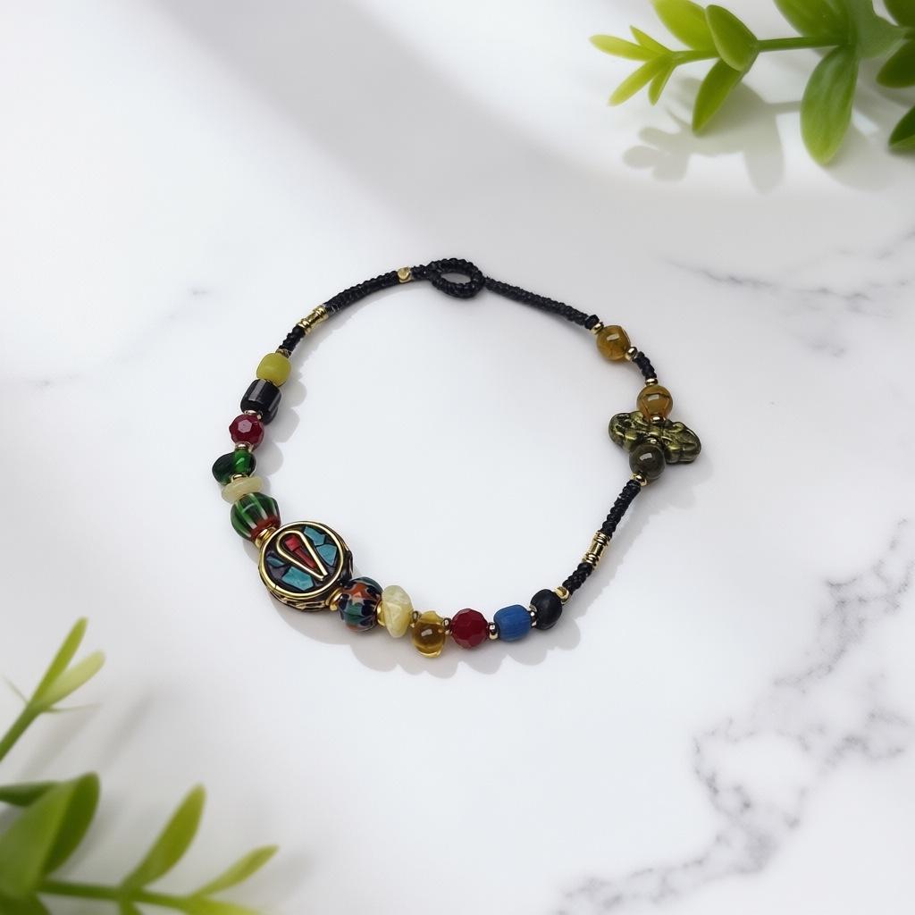Tibetan Handmade Woven Ethnic Bracelet - Artistic, Versatile, Adjustable Rope with Unique Design