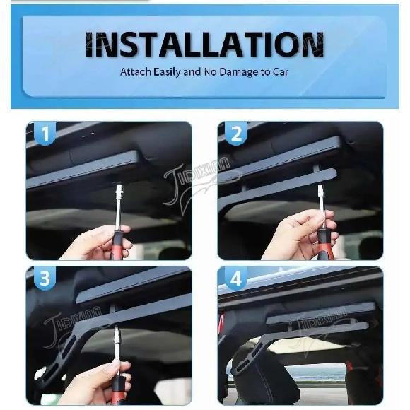 JIDIXIAN Car Front Rear Grab Handle fit for Jeep Wrangler JK 2007 208 2009 2010 2011 2012 2013 2014 2015 2016 2017