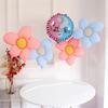 Sunflower Smiley Balloon Birthday Ornament Arrangement Little Daisy Flower Children'S Day Handheld Stick Photo Props