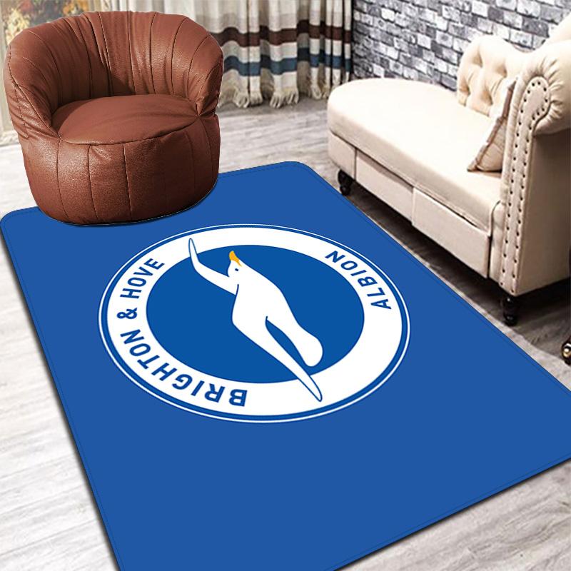 Brighton Hove Albion Pattern Rug Floor Mat for Living Room or Bedroom Soft and Comfortable Carpet a Gift for Birthday and Holiday.