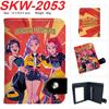 KPop Demon Hunters Wallet Vertical Snap Button Double Layer Card Holder Coin Purse Portable 1pcs