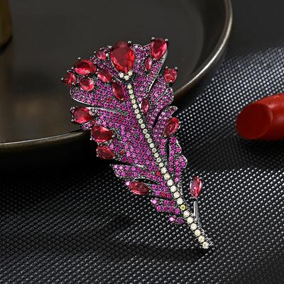 Senior Brooches Flower Leaf Brooch Pins for Women Suit Pendant  Fashion Brooches Jewelry