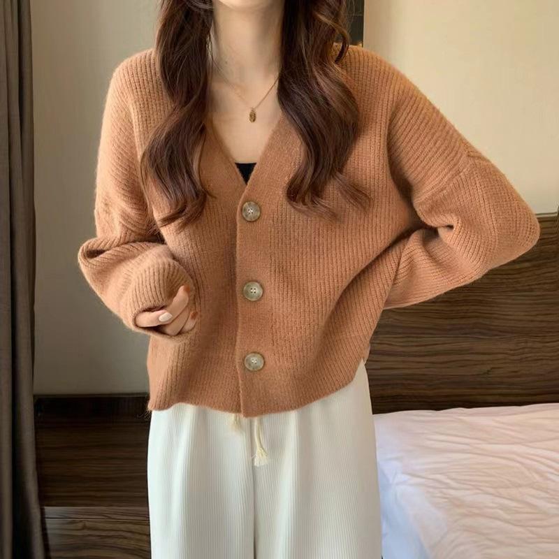 Women's Autumn Winter Fashion Clothing Coat Cardigan Knit Kntiwear Sweater For Women Korean Clothes
