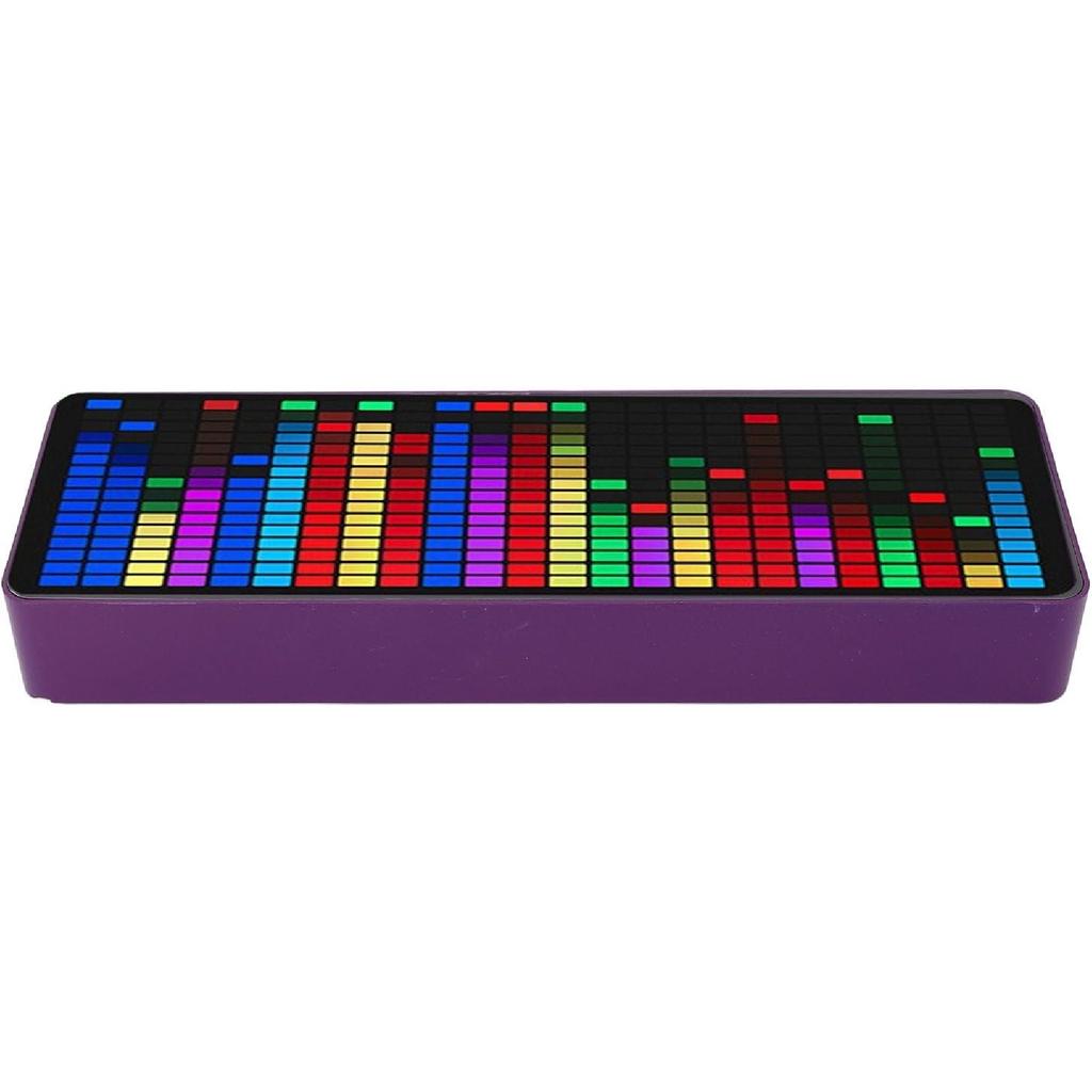 Acouto Analizator Widma Muzycznego 384 LED 624 Segmenty Światło Rytmiczne Czujnik Dźwięku Ce z Zegarem - 20 Mikrofonów 7 Kolorów LED Miernik Dźwięku dla Miłośników Muzyki