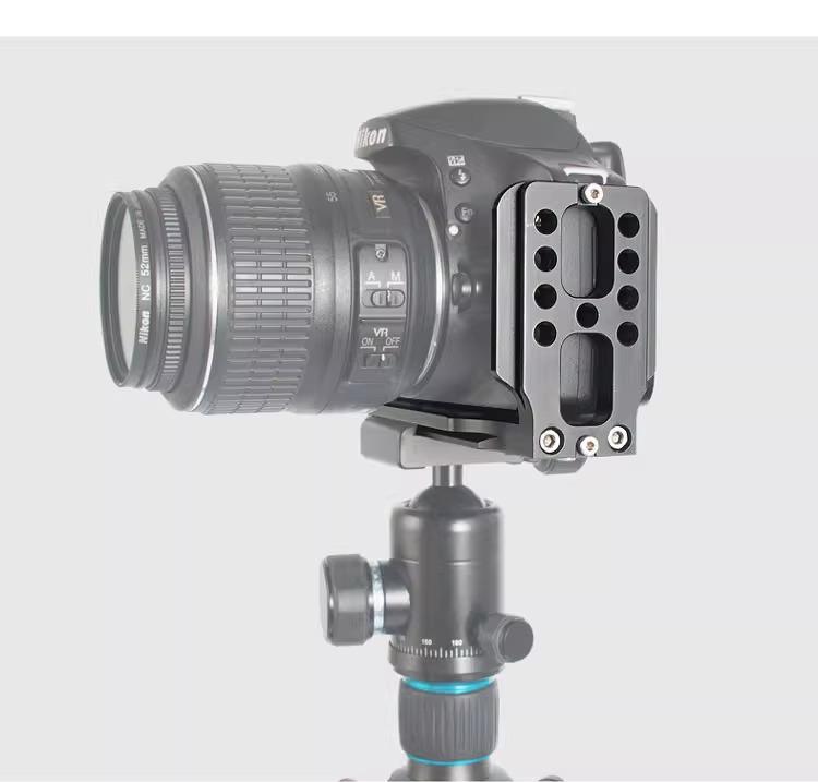 Quick Release Camera Tripod Head Stabilizer Slider Base with Macro Plate & Mount Extension