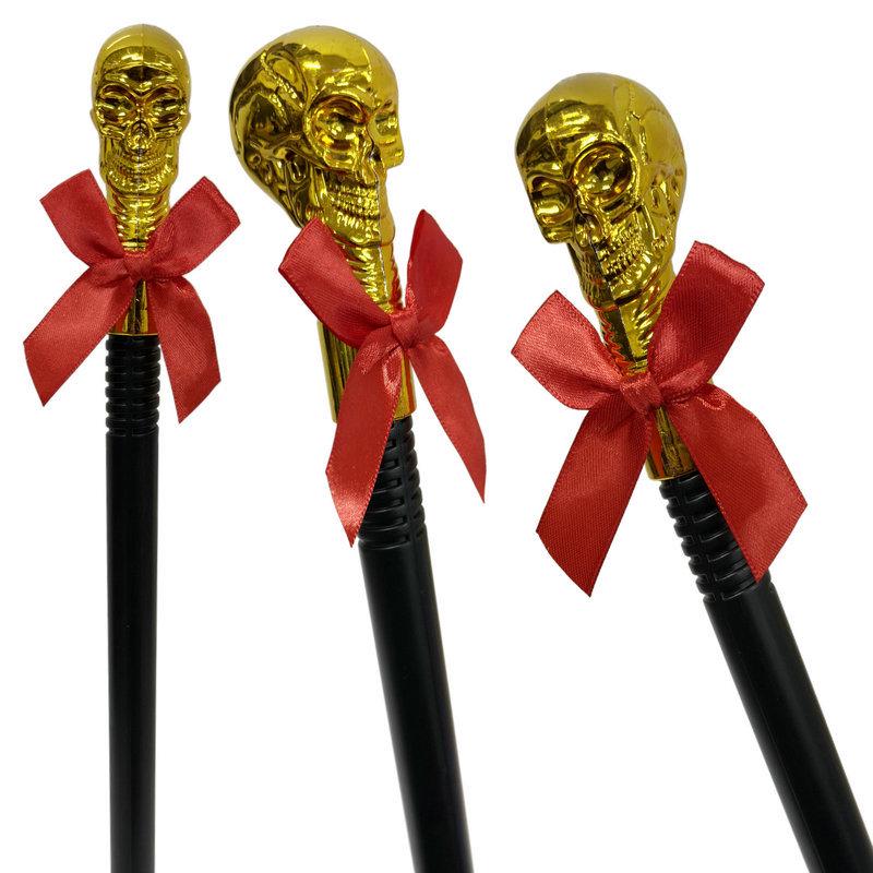 

Skull Scepter Retro Gentleman Cane: European-American Style Comic Con Prop Walking Stick 1 Section: 40 cm