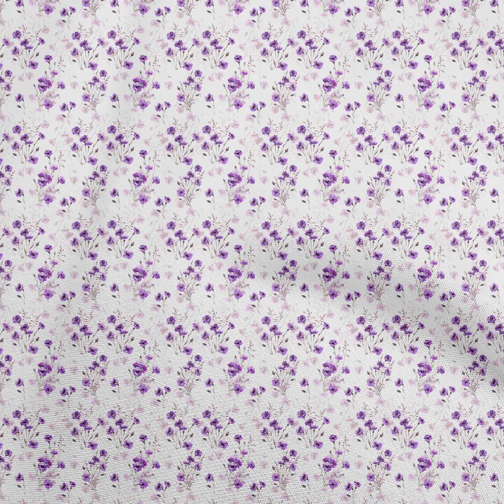 oneOone Cotton Flex Gray Fabric Floral Fabric For Sewing Printed Craft Fabric By The Yard 40 Inch