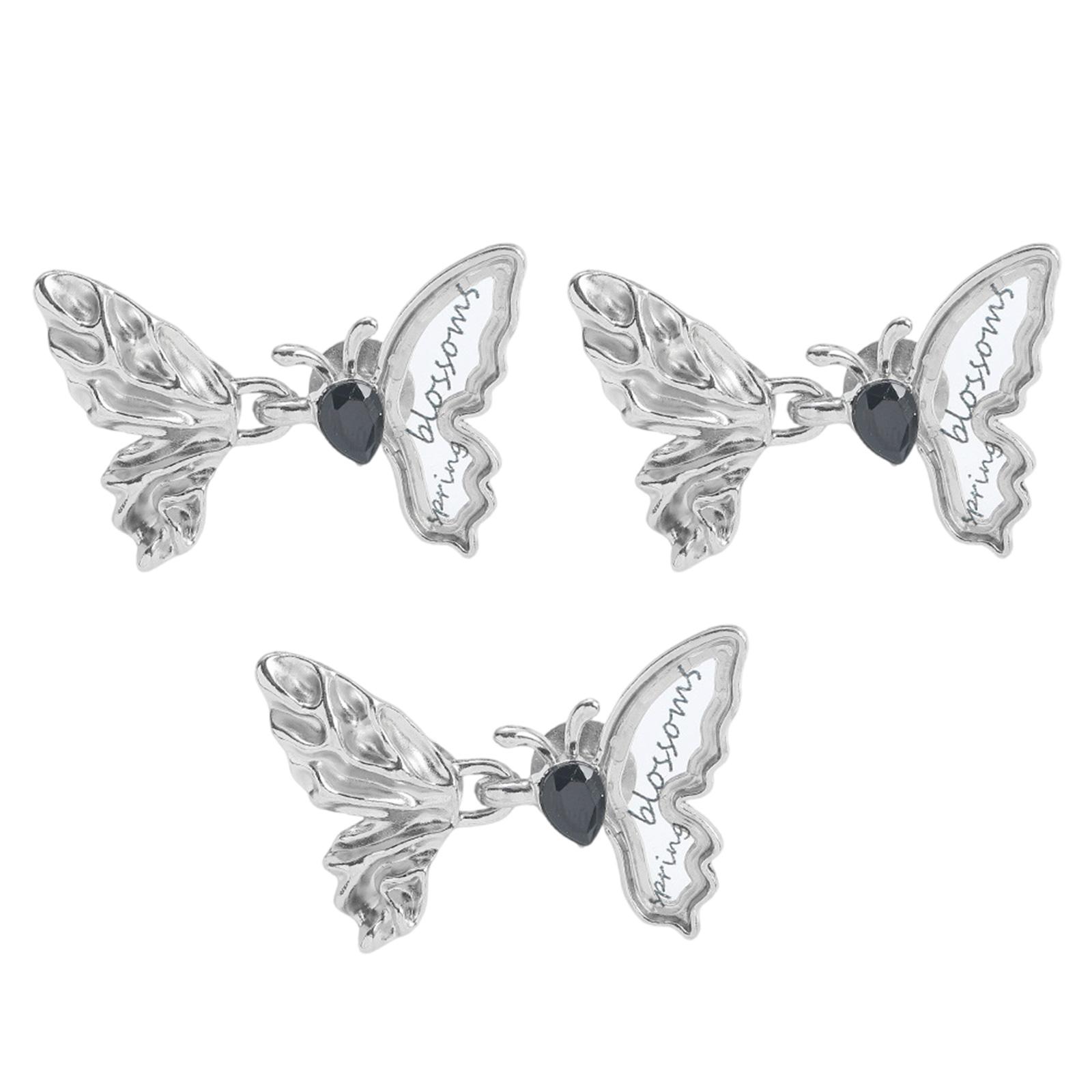 

Elegant Butterfly Tighten Waist Button for Women Skirt Pants Jeans Tighten Waist Clip Metal Pin Clothing Fastening