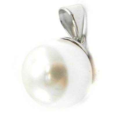 [I3699] - White 'Perla' Silver Pendant