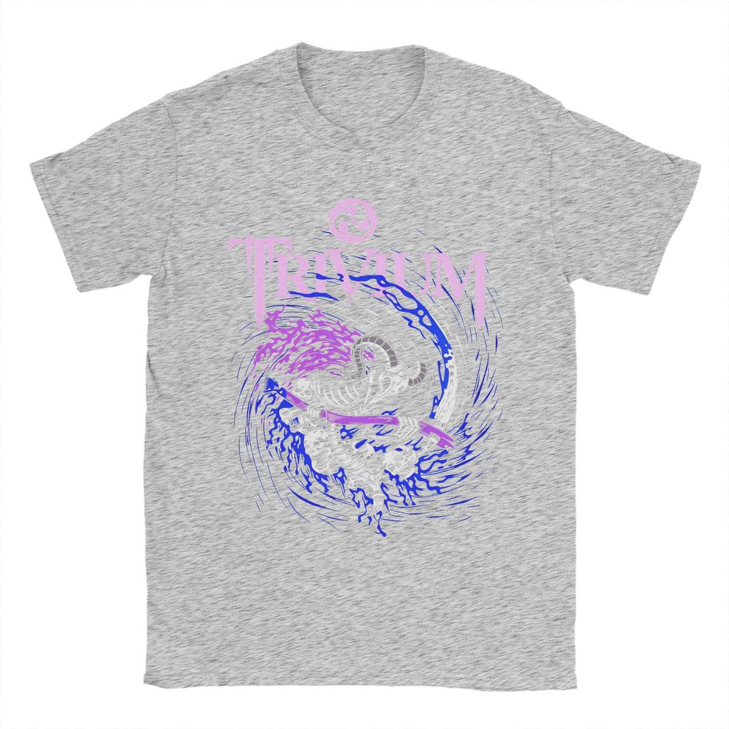 Men Vtg Trivium Band T Shirt Cotton Clothing Vintage Short Sleeve Round Neck Tee Shirt Birthday Gift TShirt