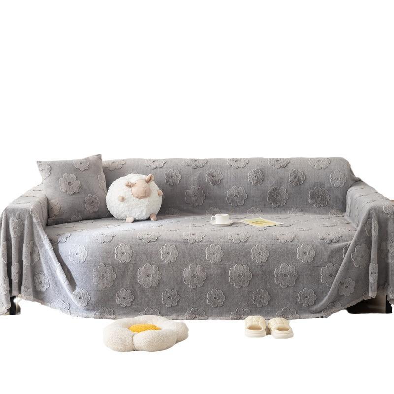 Bunny Cashmere Sofa Cover Towel Winter Thickened Full Covered Cover Blanket Plush Sofa Cushion Sofa Cover