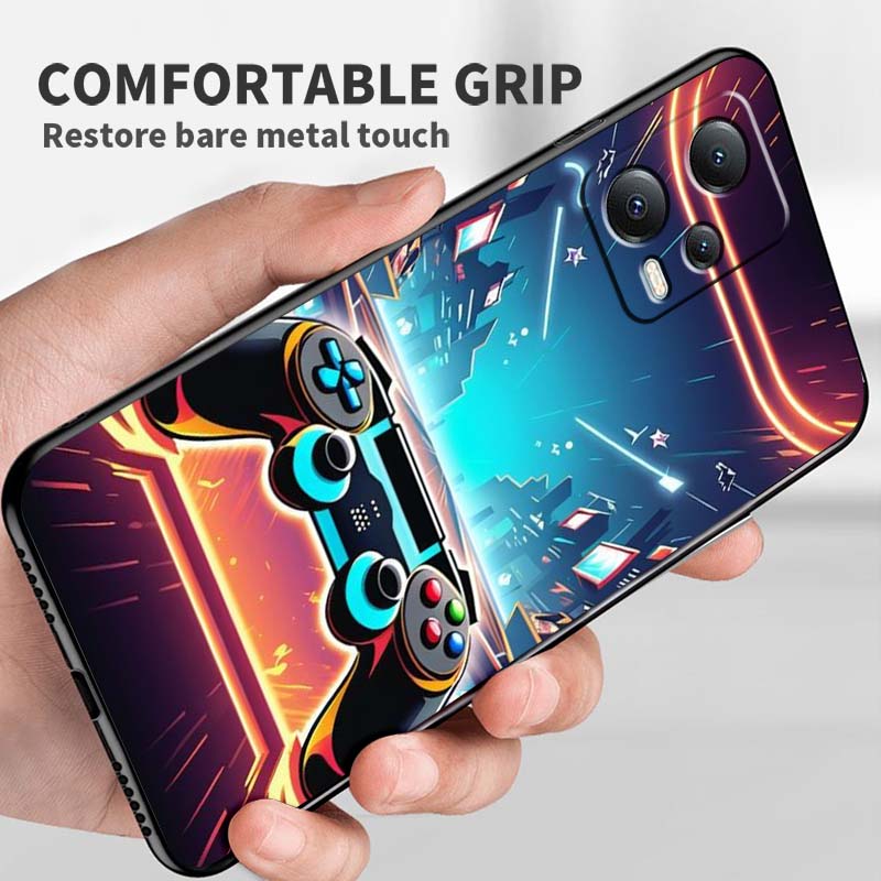 Creative Game Controller Phone Case For Xiaomi Redmi Note 15 14 13 12 12S 11E 11 11S Pro Plus 4G 5G Black Soft TPU
