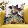 Anime Witch Hat Atelier Various Sizes Square Pillow Case For Car Home Bedchamber Decor