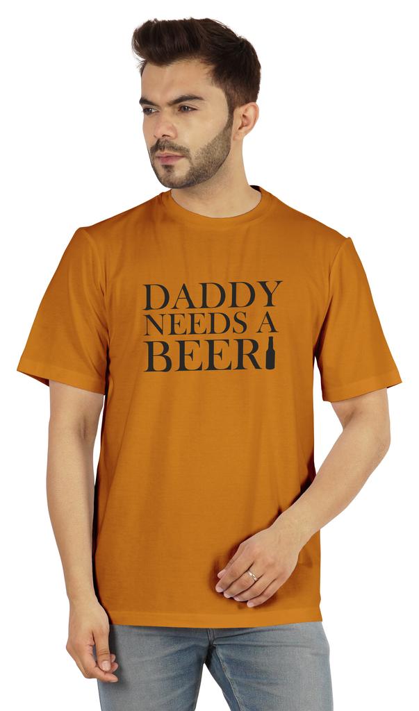 Inkmeso Graphic Tshirt For Men  s   Daddy Needs A Beer   Funny Quotes Dad  s Drinking Tee